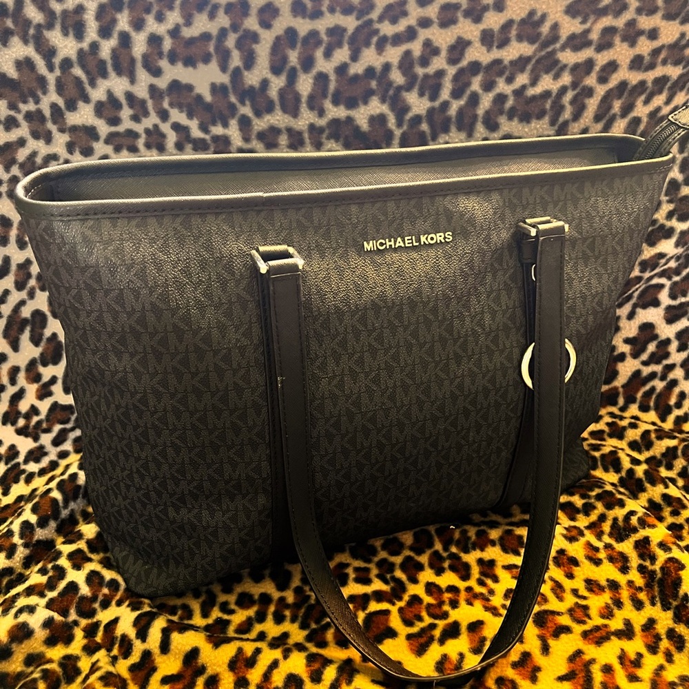 Michael Kors large leather tote bag